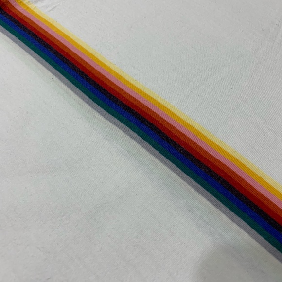 BrandyMelville WhiteRainbow Striped LongSleeve Tee - Picture 6 of 8